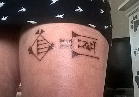 love cuneiform tattoo image