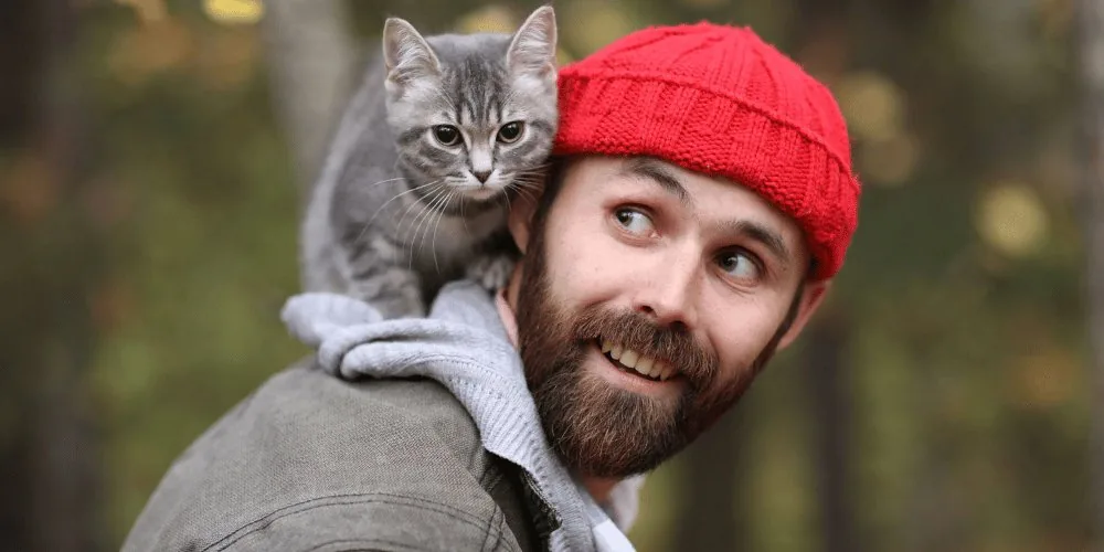 man and pet soulmate image