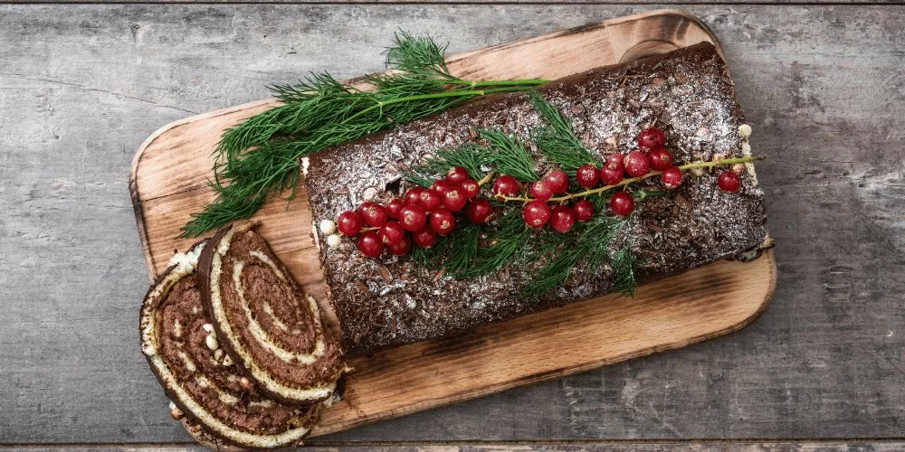 yule log cake image