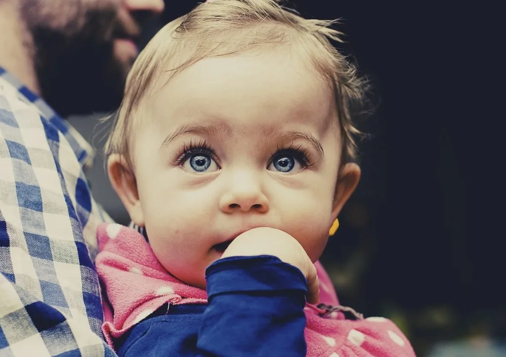 staring baby