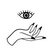 trust your intuition hand with eye icon