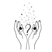 asking questions logo hand with question mark