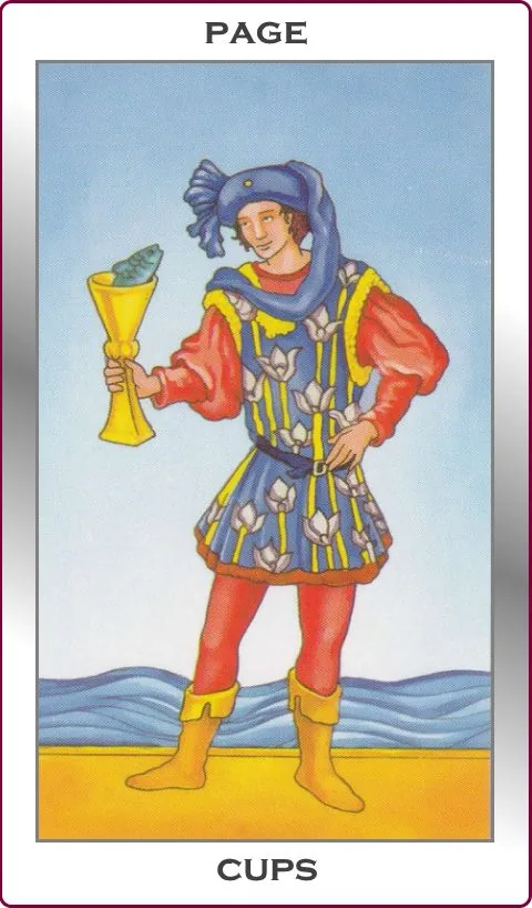 page of cups card
