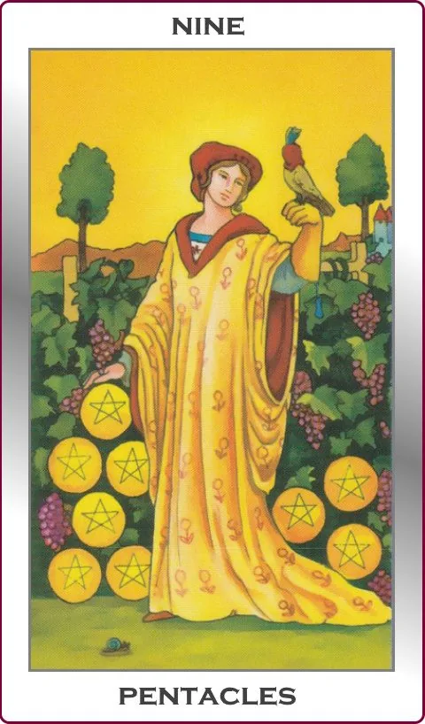 nine of pentacles card