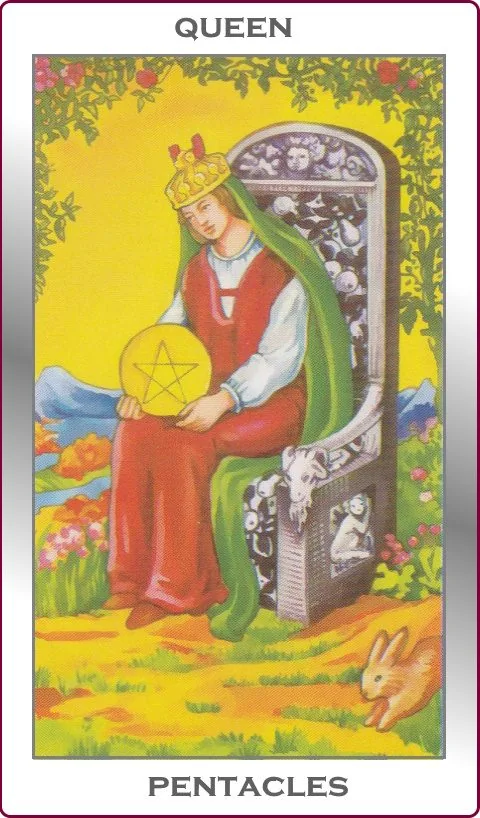queen of pentacles card