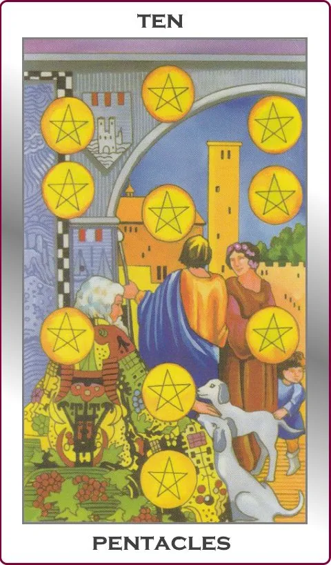 ten of pentacles card