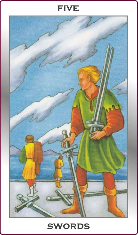 five of swords card