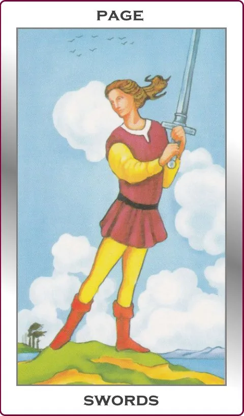 page of swords card