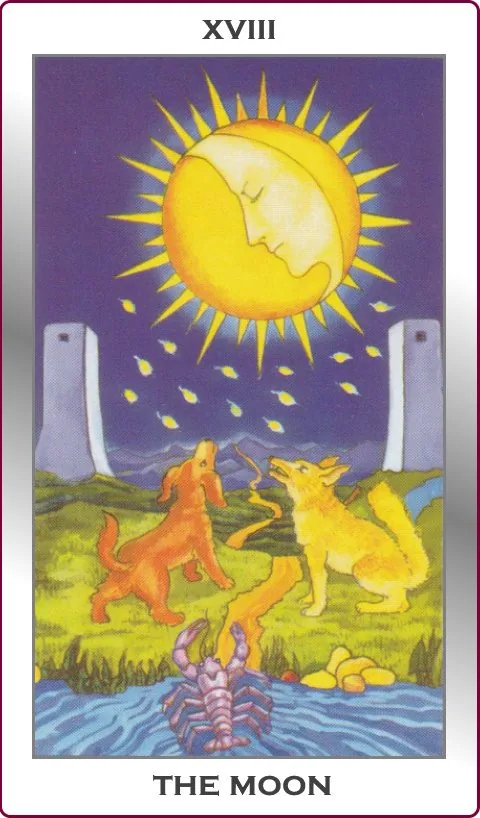 the moon major arcana tarot card image