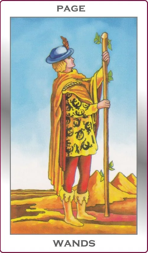 page of wands card