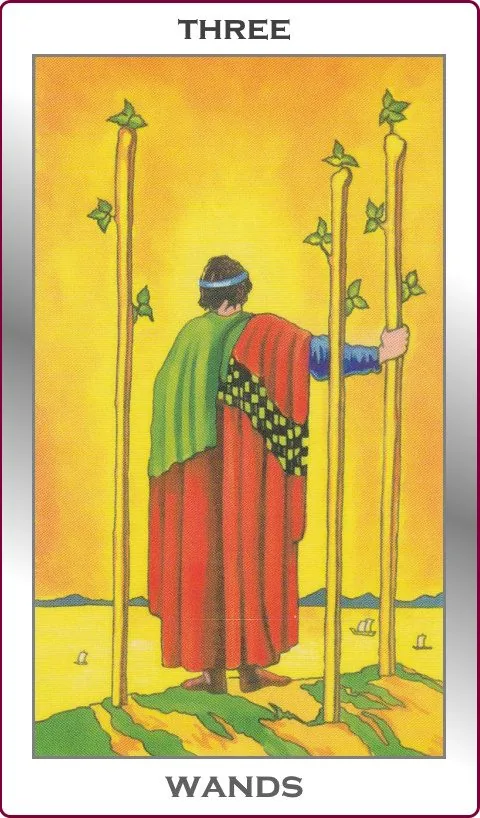 three of wands card