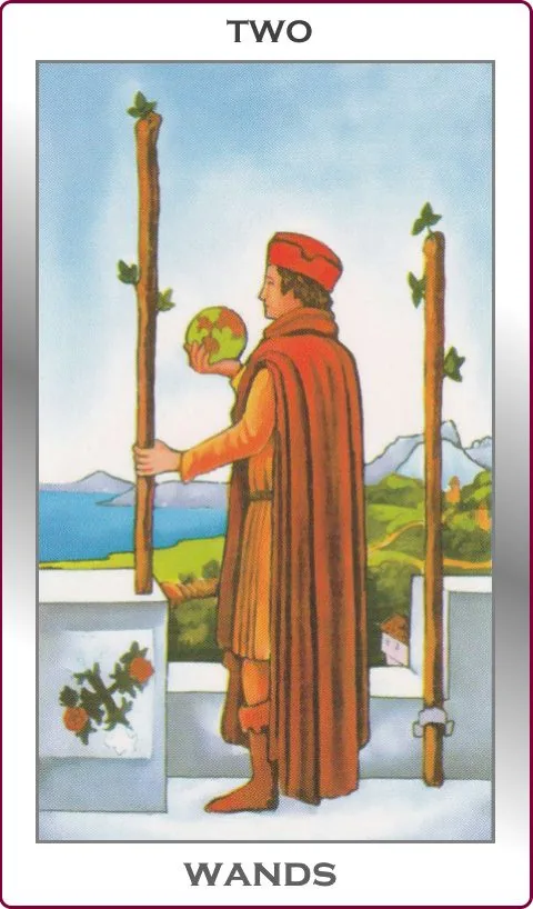 Two of wands card