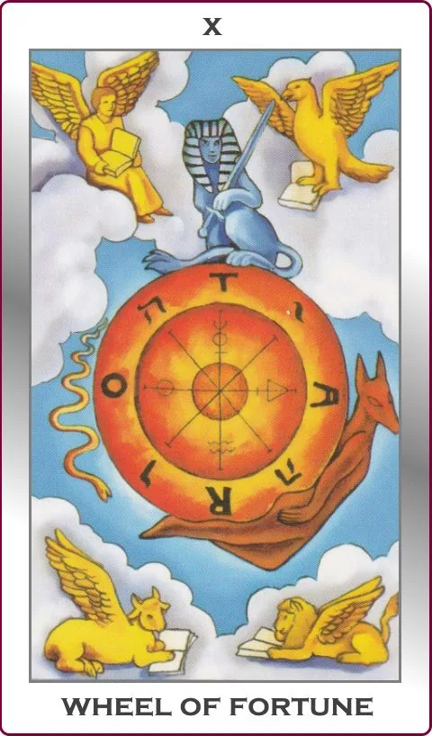 wheel of fortune major arcana tarot card image