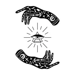 Psychic hands and eye