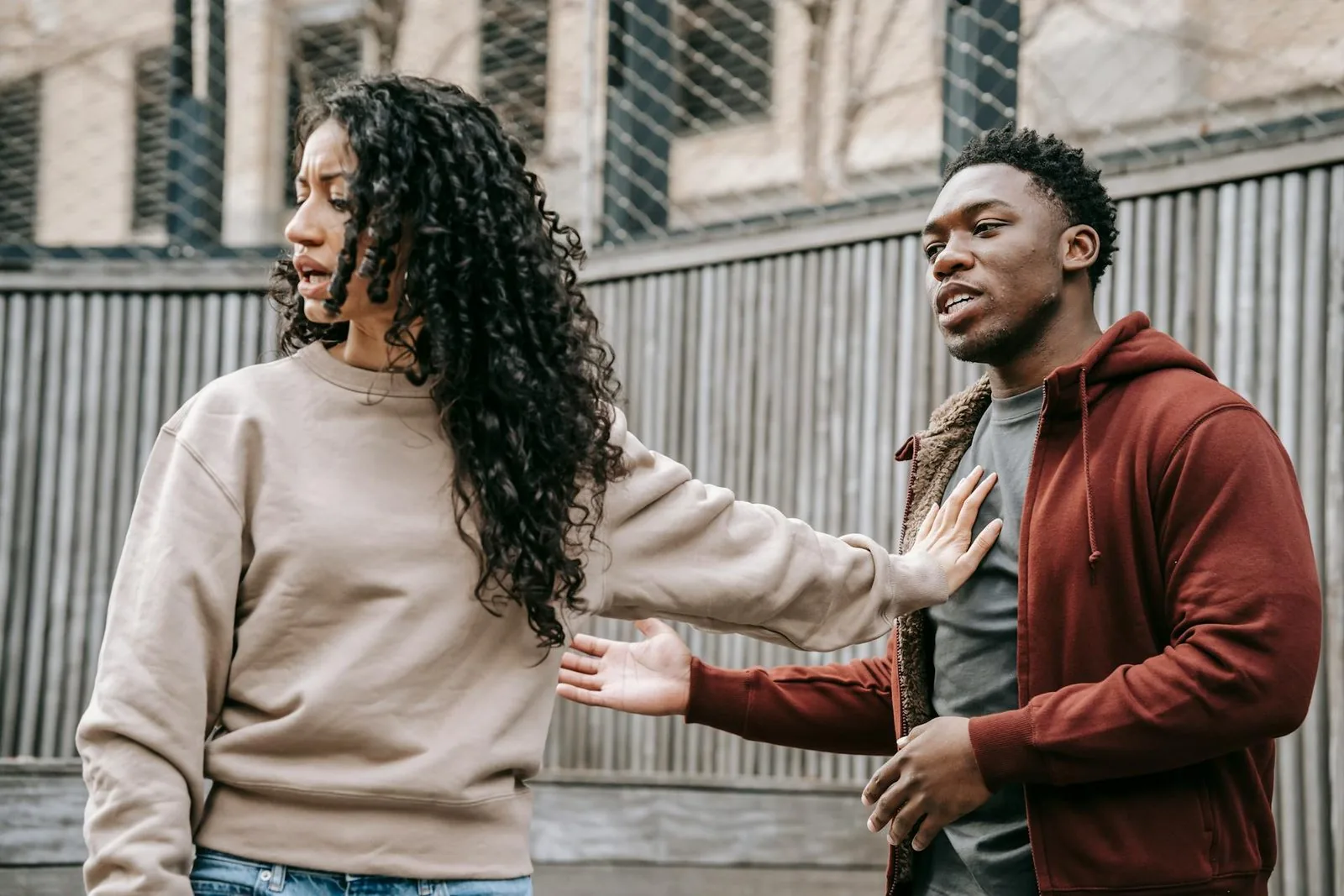man and woman arguing