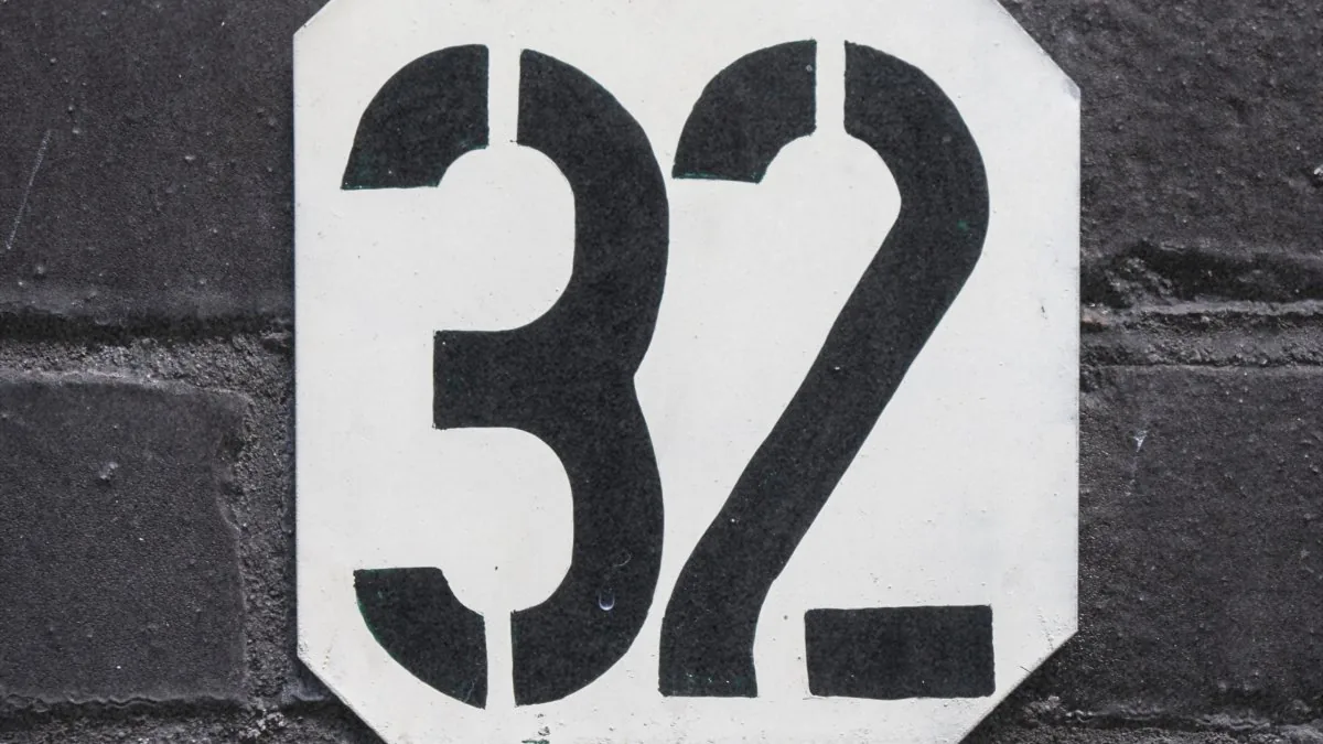 32 on the wall